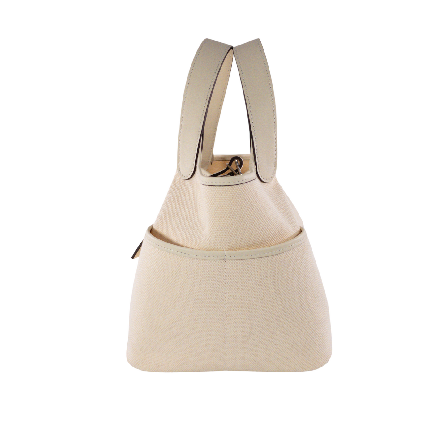 Hermes Cargo Picotin 18 Nata Toile PHW