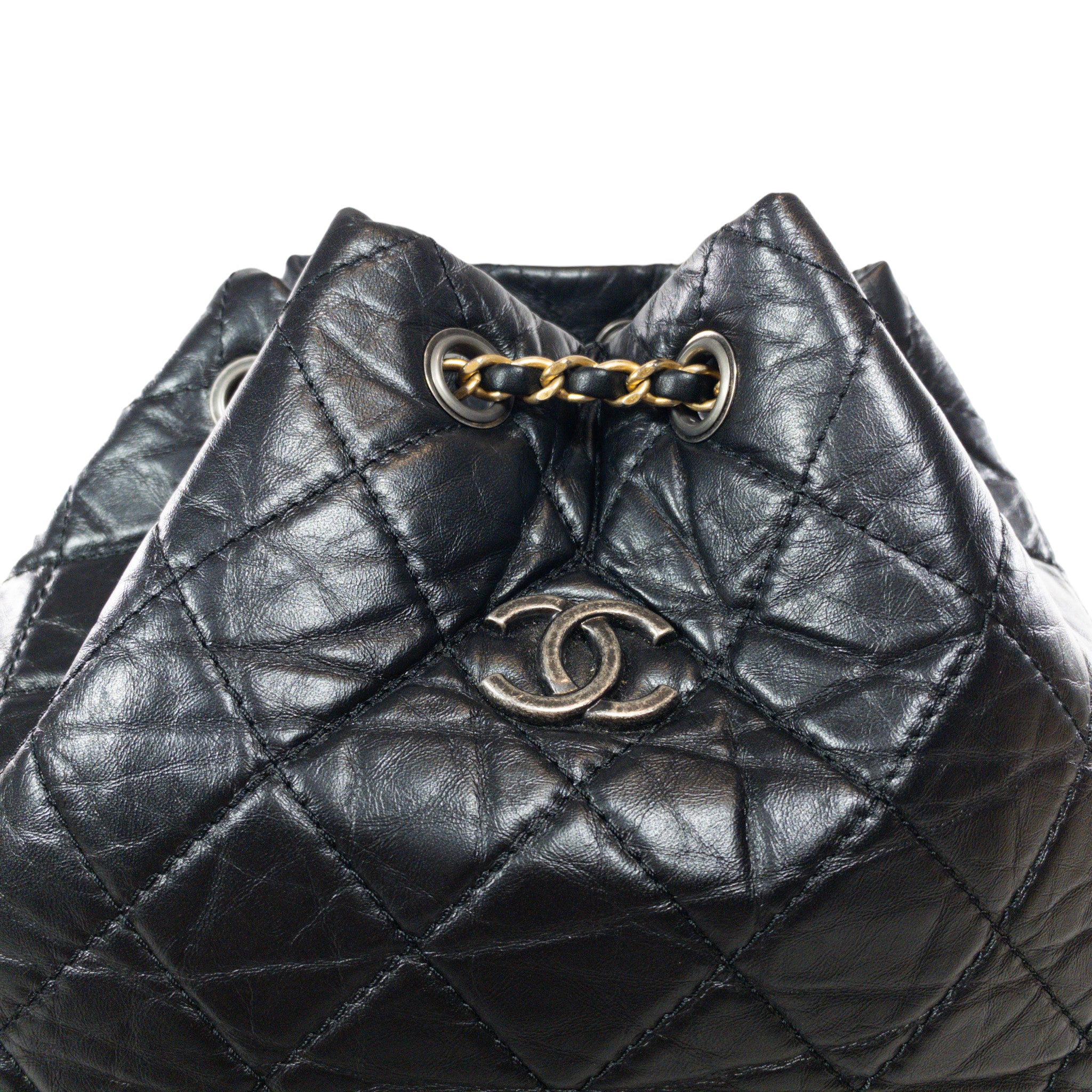 Chanel Gabrielle Backpack Quilted Calfskin Small Black 5834217