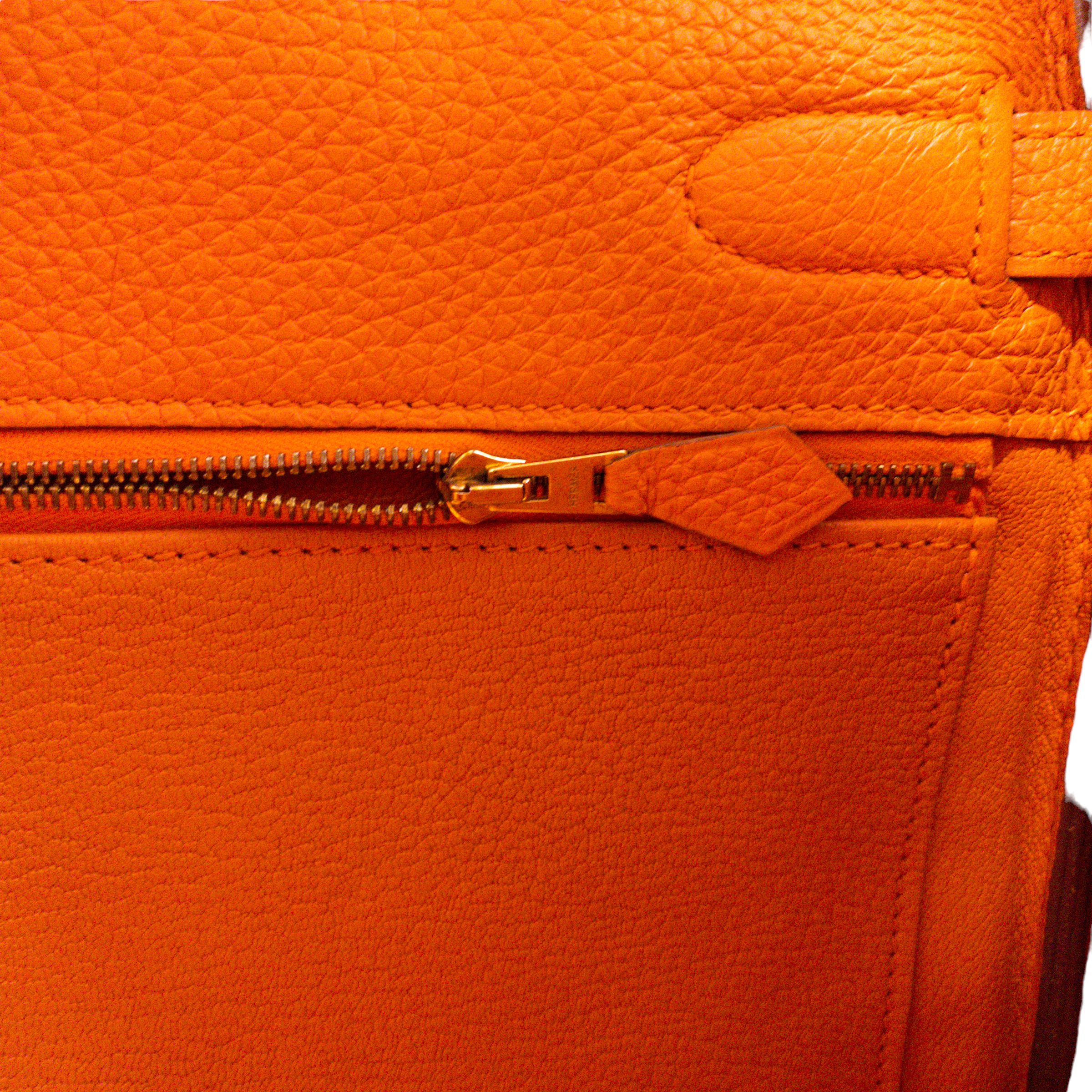 Hermes Orange Togo Kelly 32 GHW