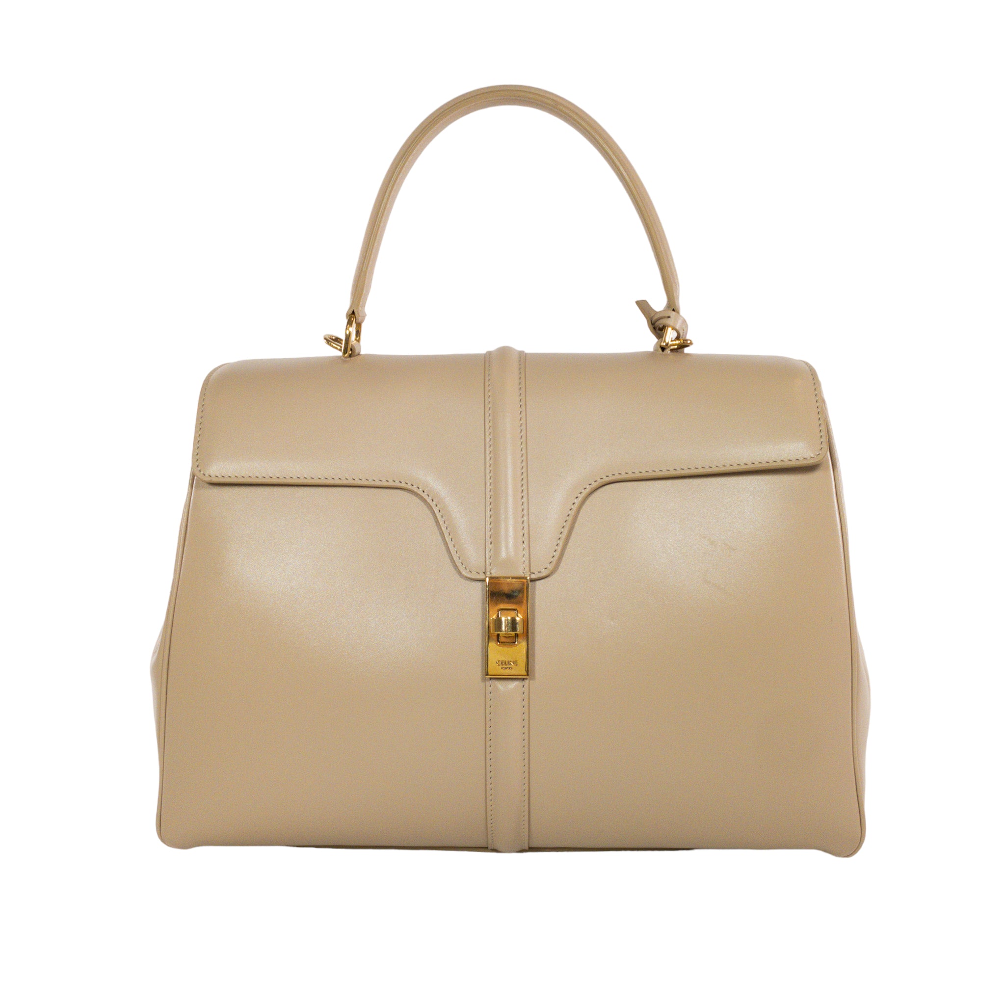 Celine Beige 16 Top Handle Tote