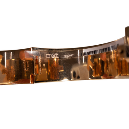 Hermes Rose Candeur Wide Clic H Bracelet Rose Gold