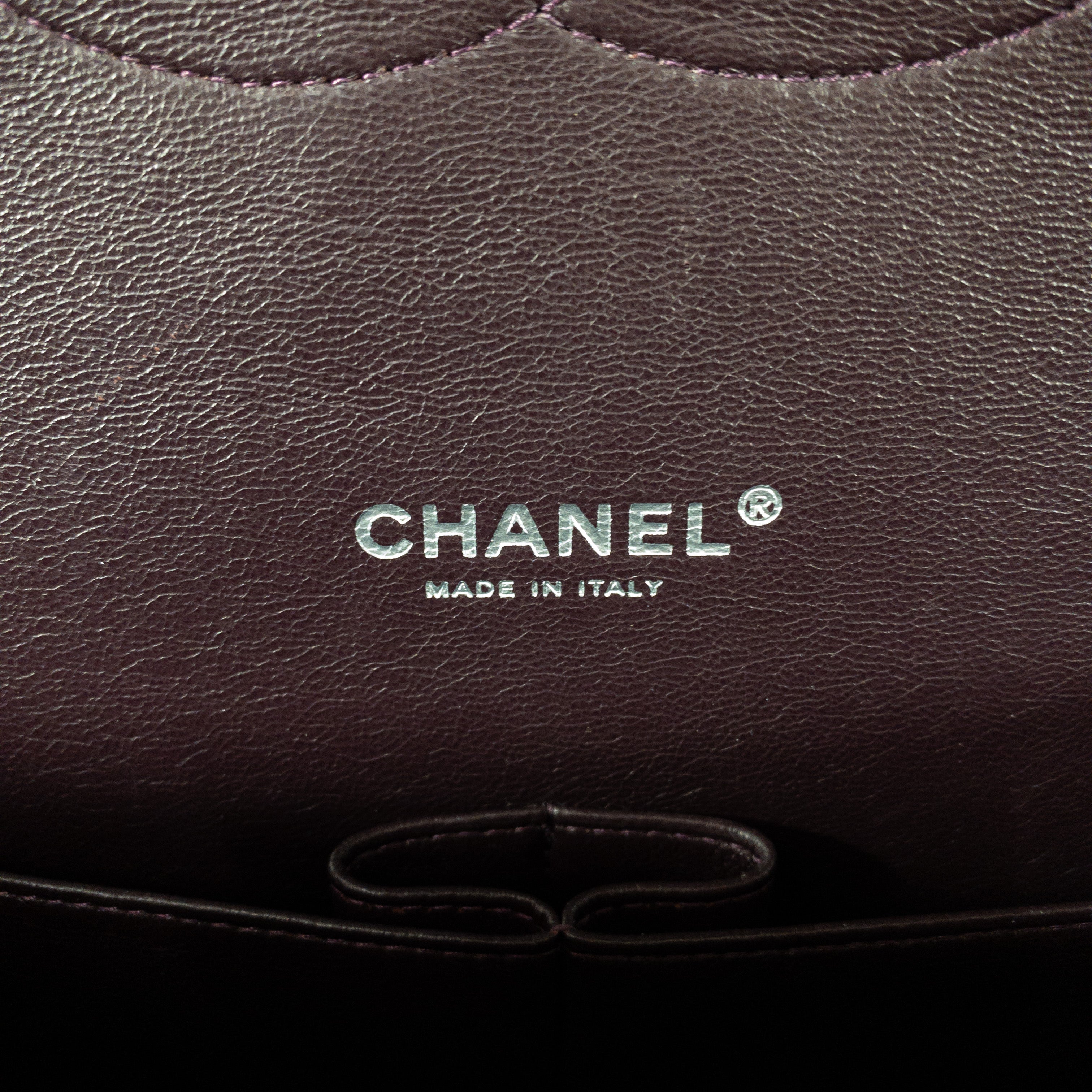 Chanel Plum Lambskin Maxi SHW