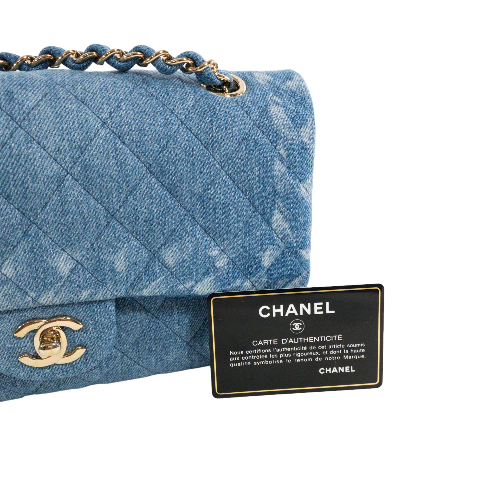 Chanel Washed Denim Medium Classic Flap