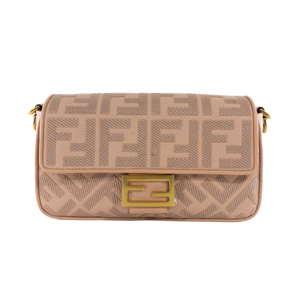 Fendi Blush Zucca Canvas Baguette