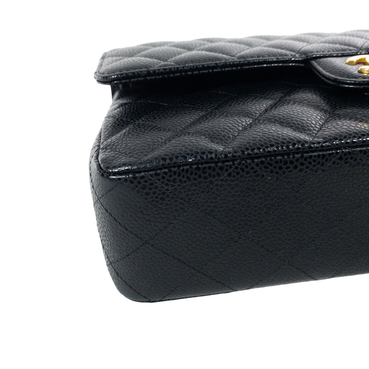 Chanel Black Caviar Medium Classic Flap GHW