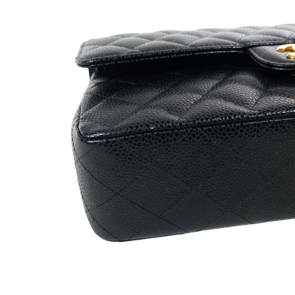 Chanel Black Caviar Medium Classic Flap GHW
