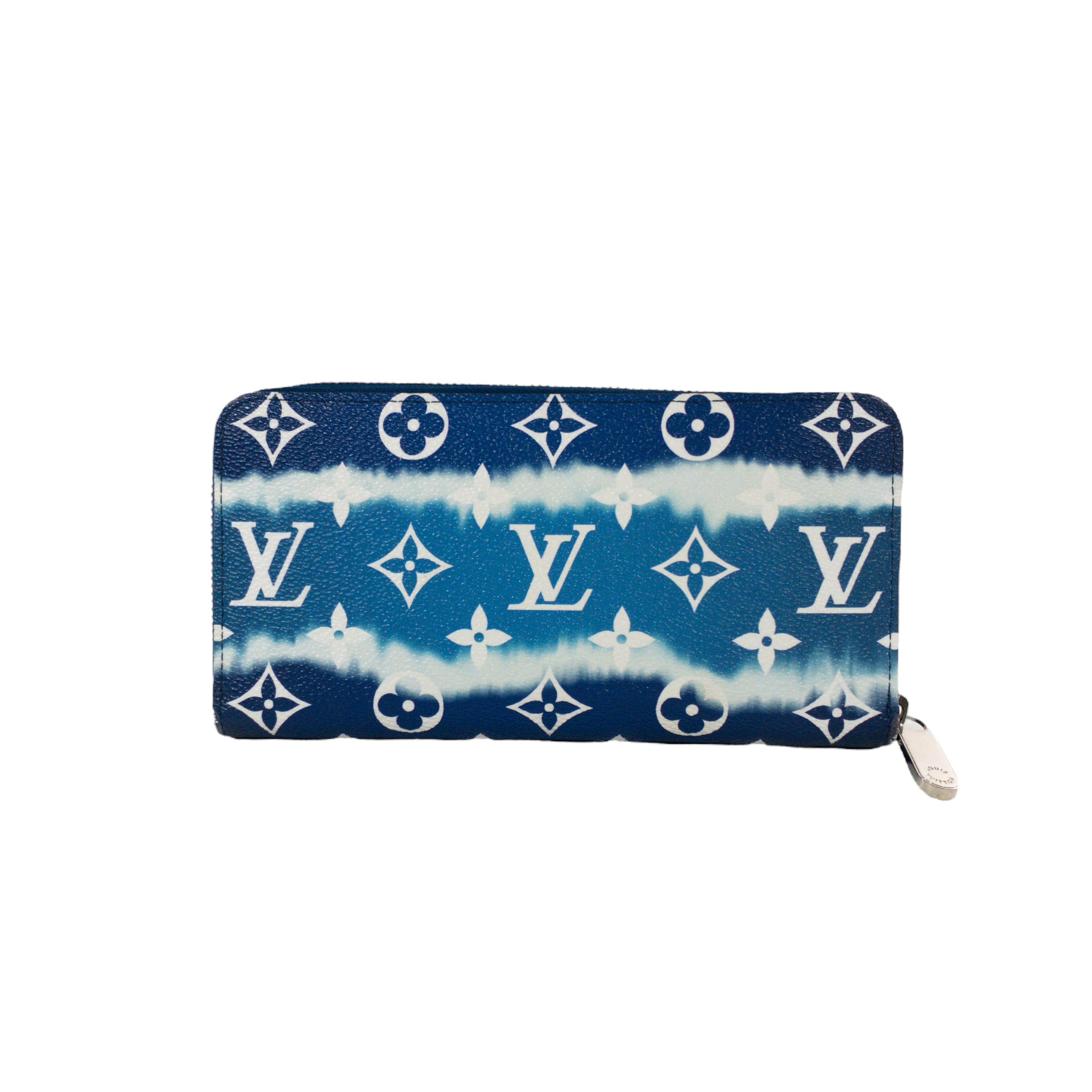 Louis Vuitton Monogram Giant LV Escale Zippy Wallet Long Blue with Box