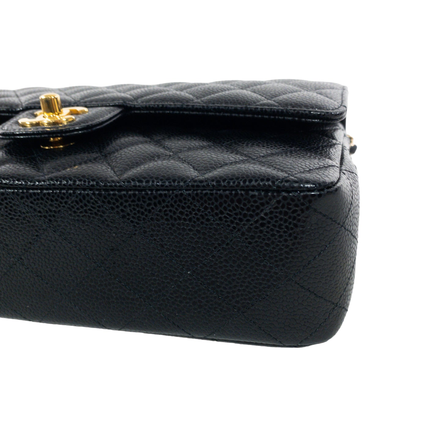 Chanel Black Caviar Medium Classic Flap GHW