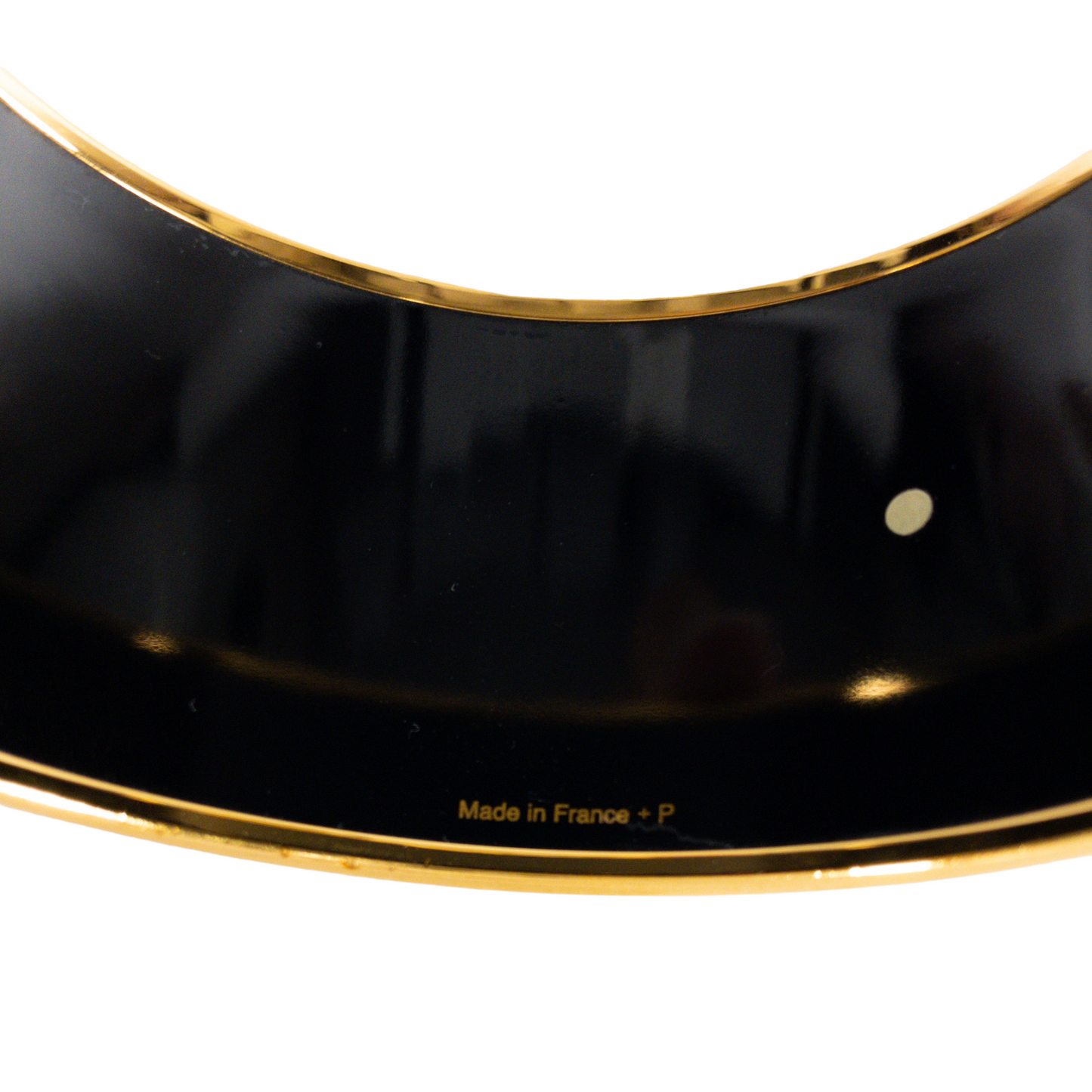 Hermes Extra-Wide Orange Printed Enamel Bangle