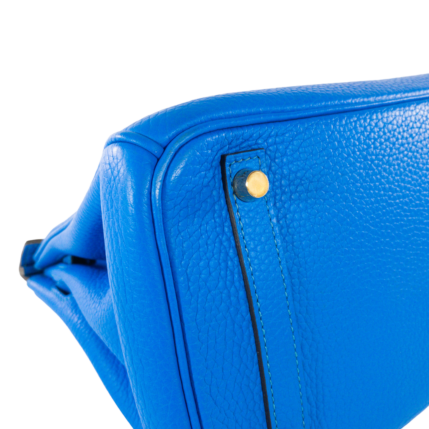 Hermes Blue Hydra Clemence Birkin 30cm GHW