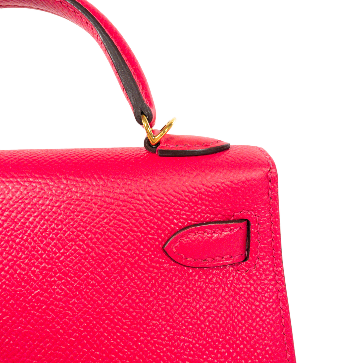 Hermes Kelly 20 Rose Extreme Epsom GHW