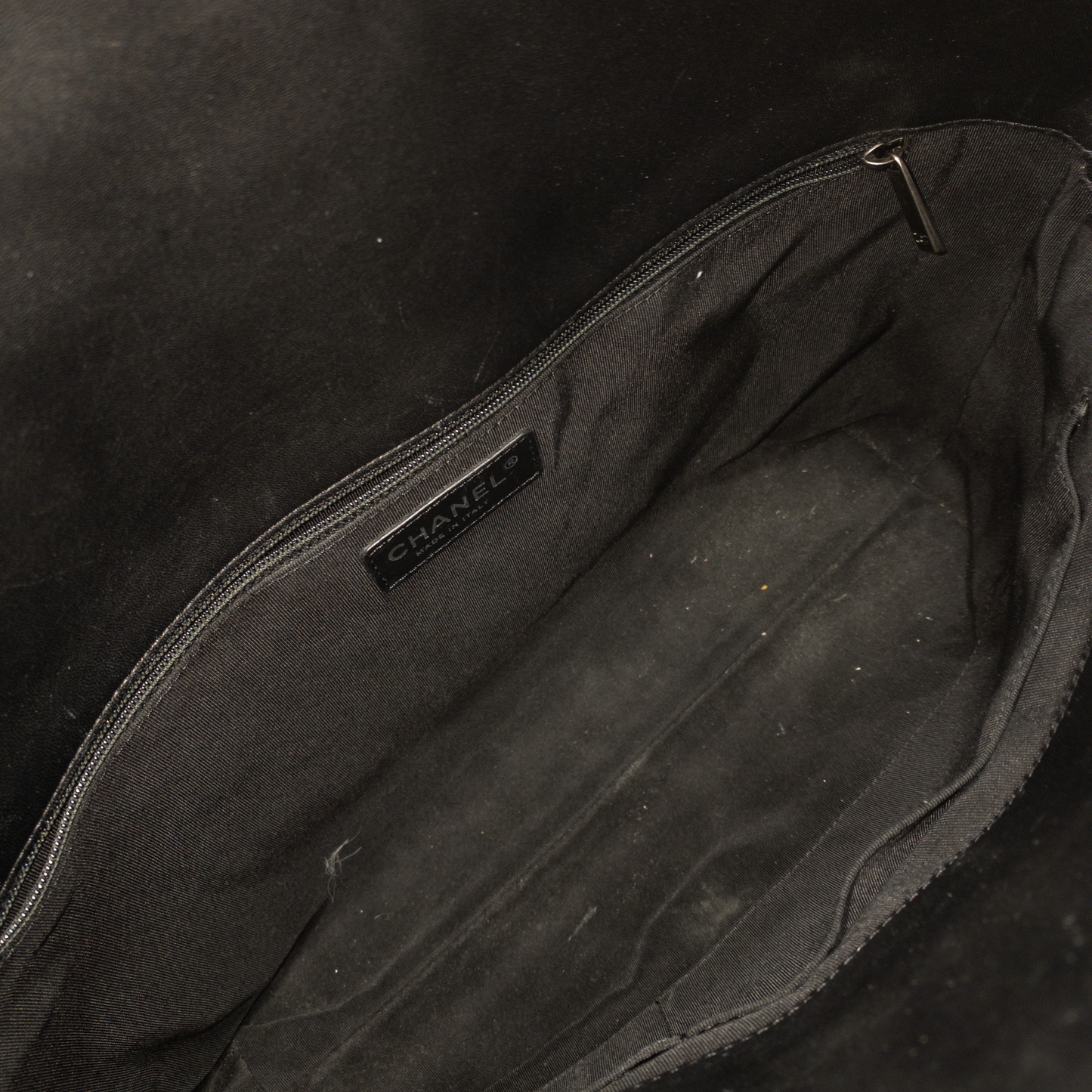 Chanel Navy/Black Quilted Lambskin Shopper Tote RHW