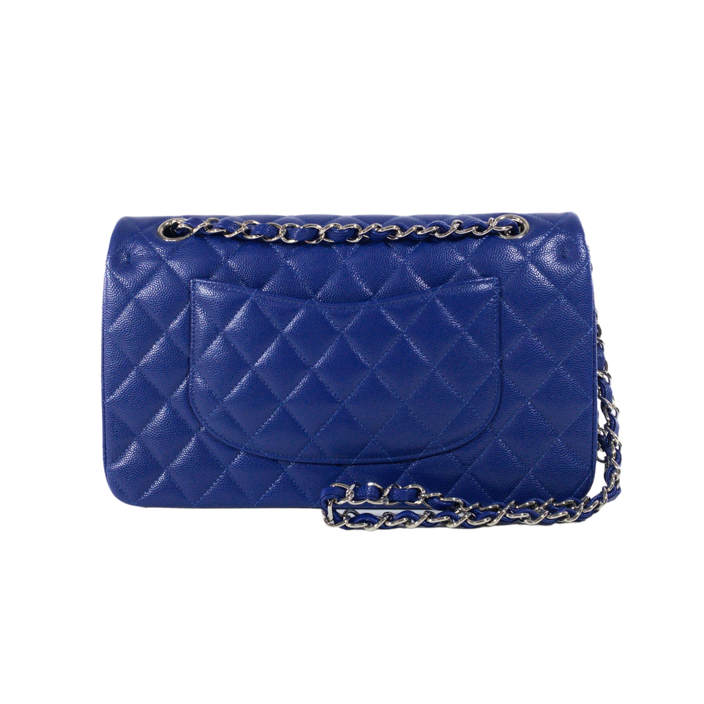 Chanel Royal Blue Caviar Medium Flap SHW