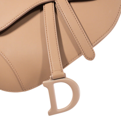 Dior Matte Blush Leather Medium Saddle Bag