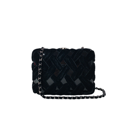Chanel Velvet/Resin Minaudière w Chain