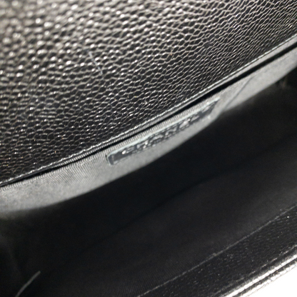 Chanel Black Caviar Medium Boy Bag SHW