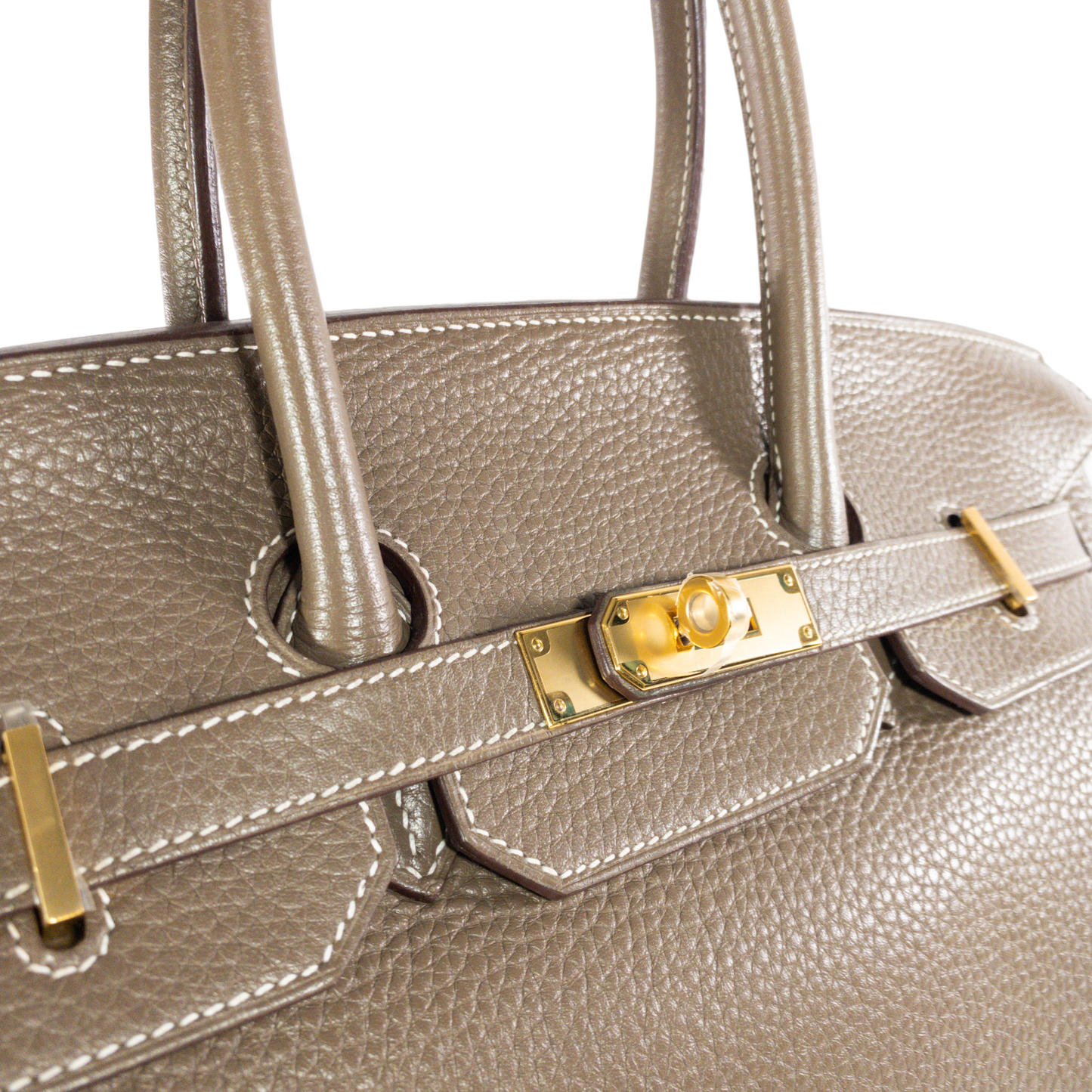 Hermes Etoupe Birkin 35 Clemence  GHW