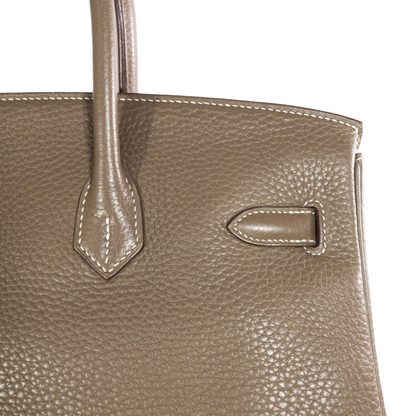 Hermes Etoupe Birkin 35 Clemence  GHW