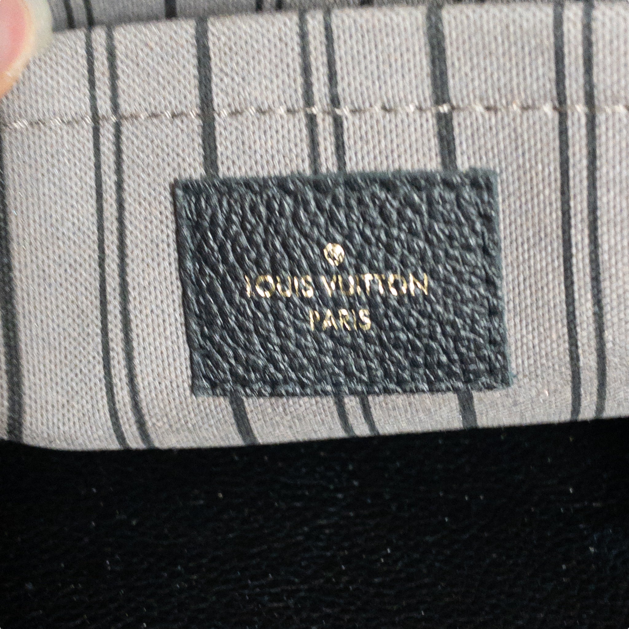 Louis Vuitton Black Empreinte Leather Montaigne