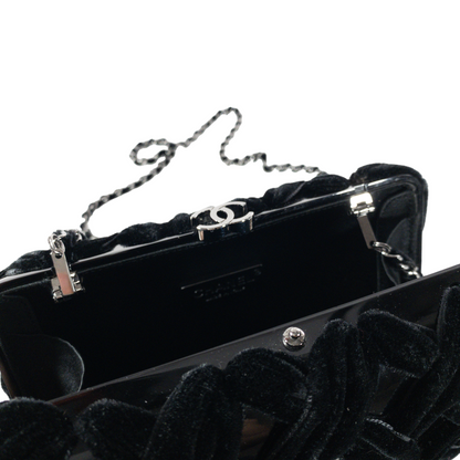 Chanel Velvet/Resin Minaudière w Chain