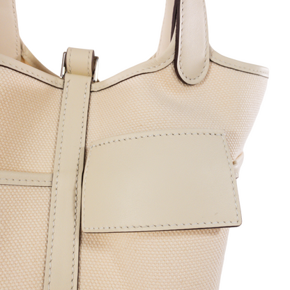 Hermes Cargo Picotin 18 Nata Toile PHW