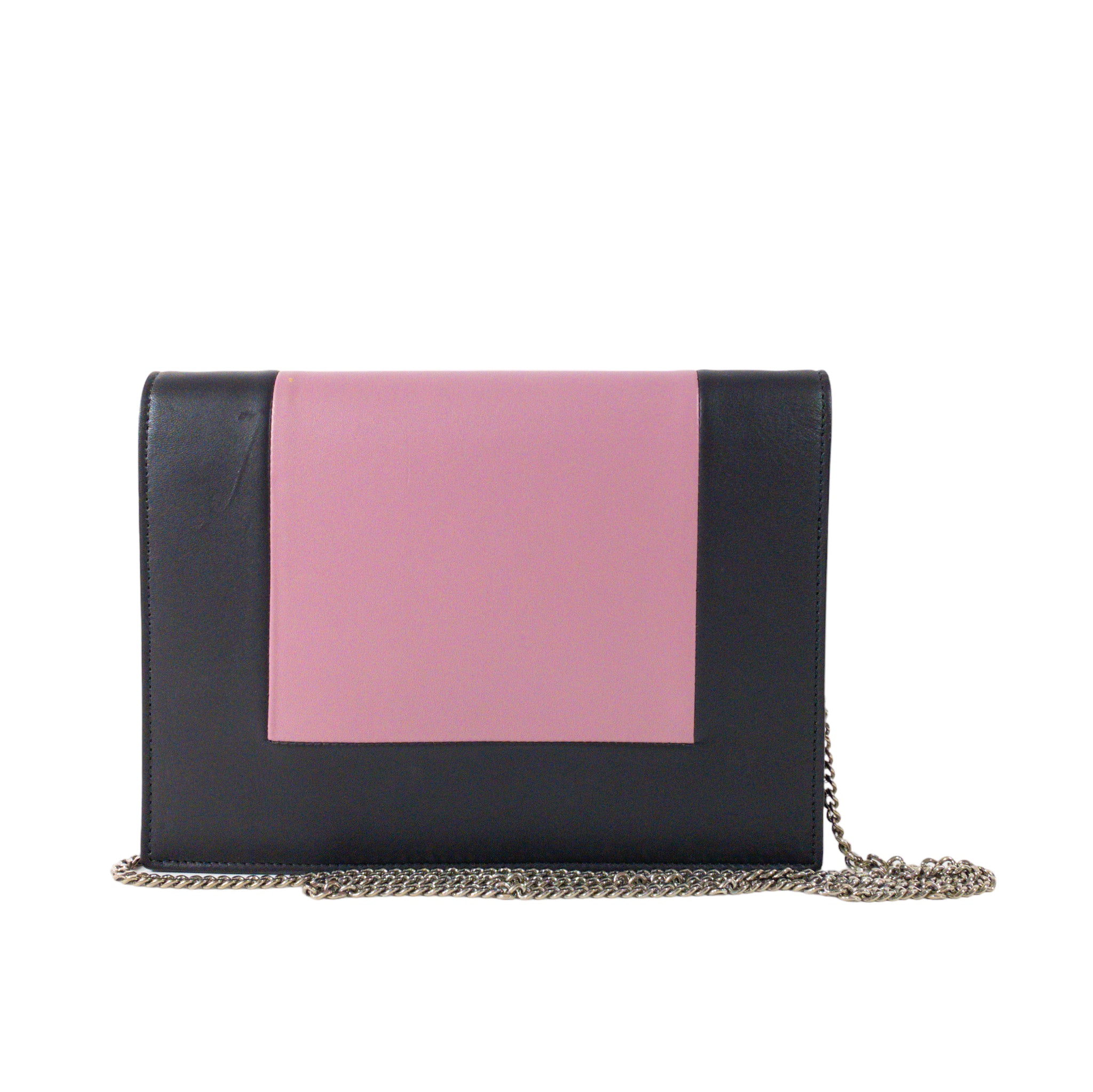 Celine Pink Gray Frame Chain Wallet