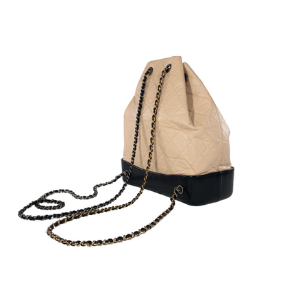 Chanel Beige Bicolor Gabrielle Backpack
