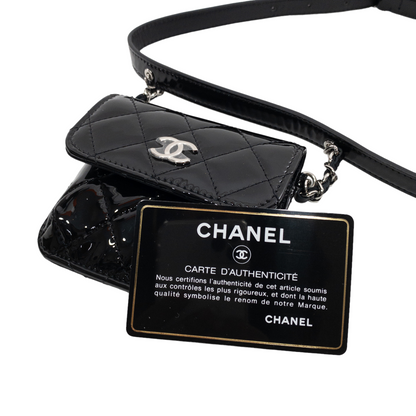 Chanel Double Pocket Patent Belt Bag