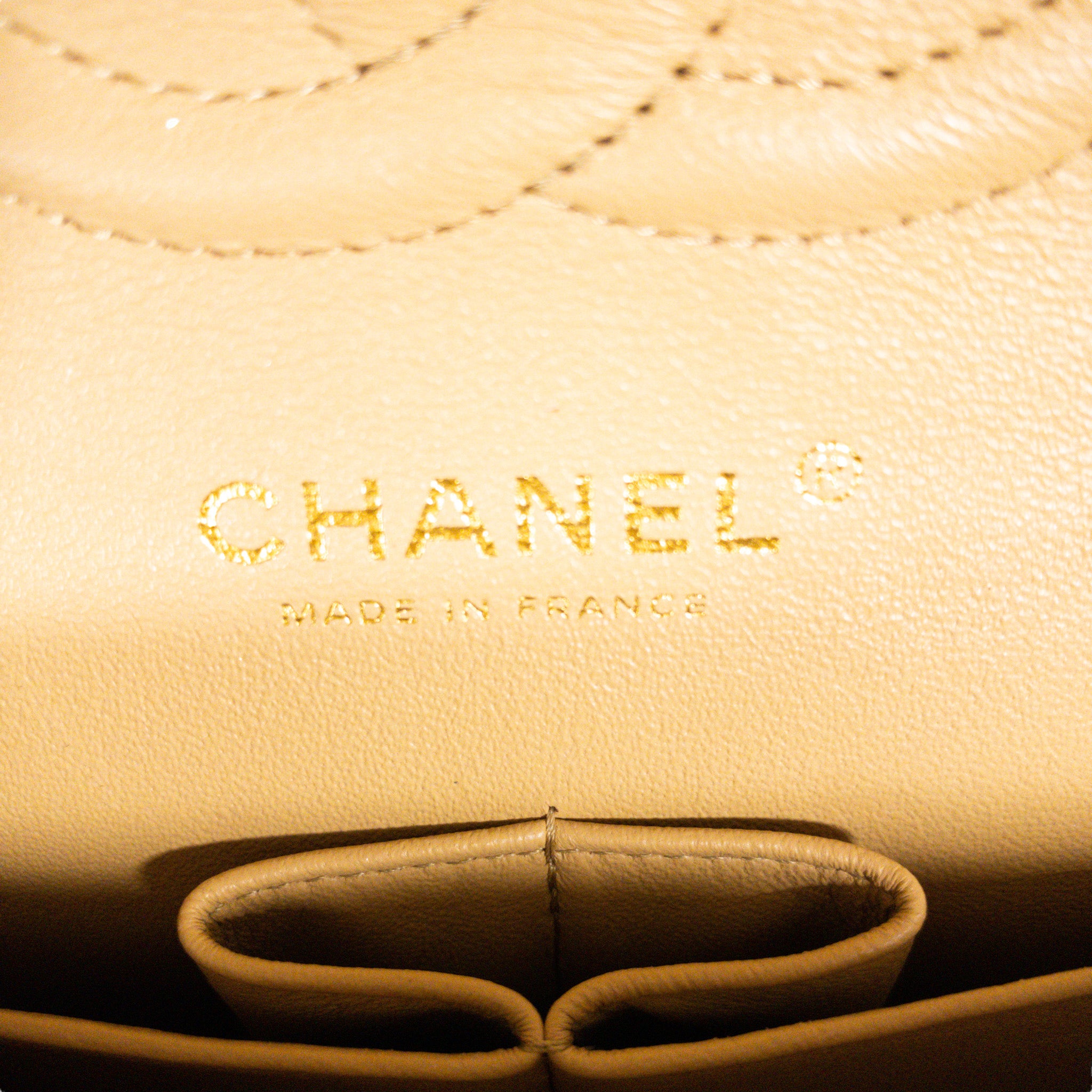 Chanel Gold Patent Medium Flap GHW
