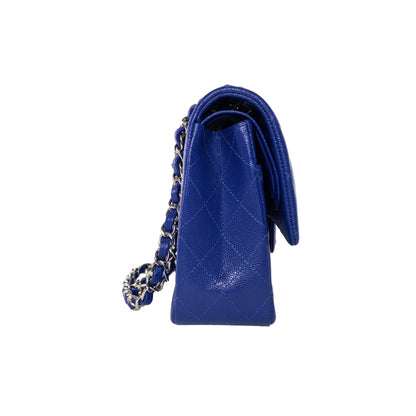 Chanel Royal Blue Caviar Medium Flap SHW