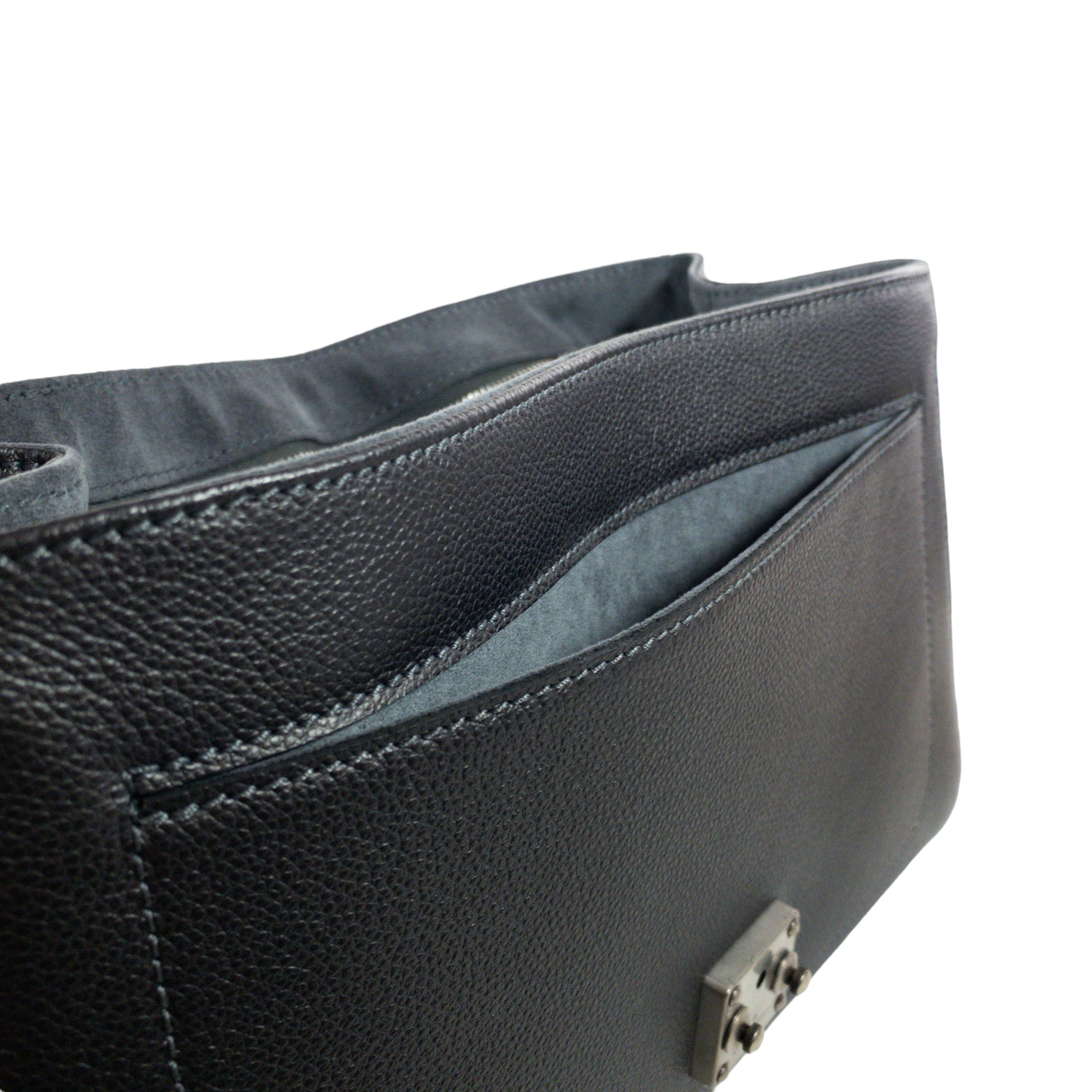 Louis Vuitton Graphite Metallic Saint Germain Studded Flap Bag