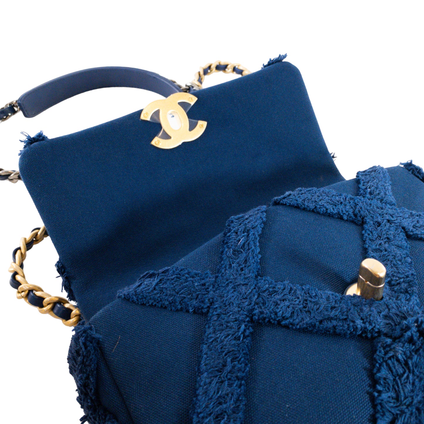 Chanel 19 Medium Navy Canvas