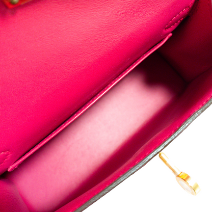 Hermes Kelly 20 Rose Extreme Epsom GHW