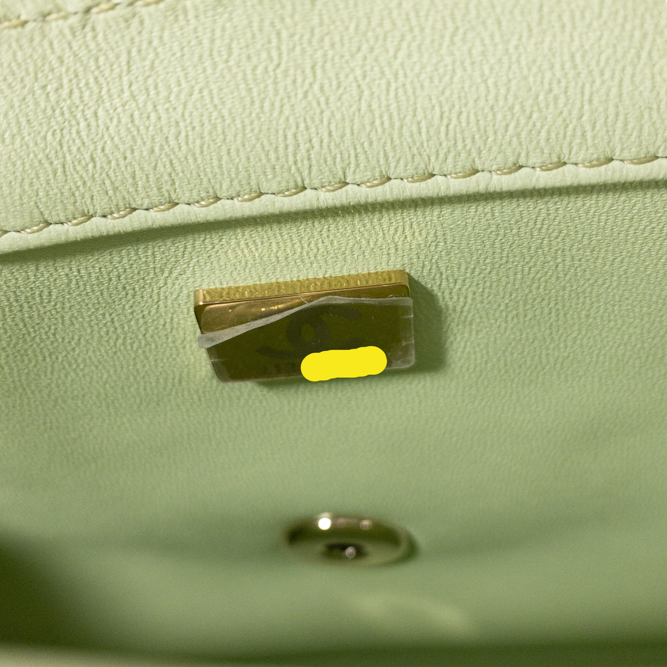 Chanel Green Mini Square Sequin Flap