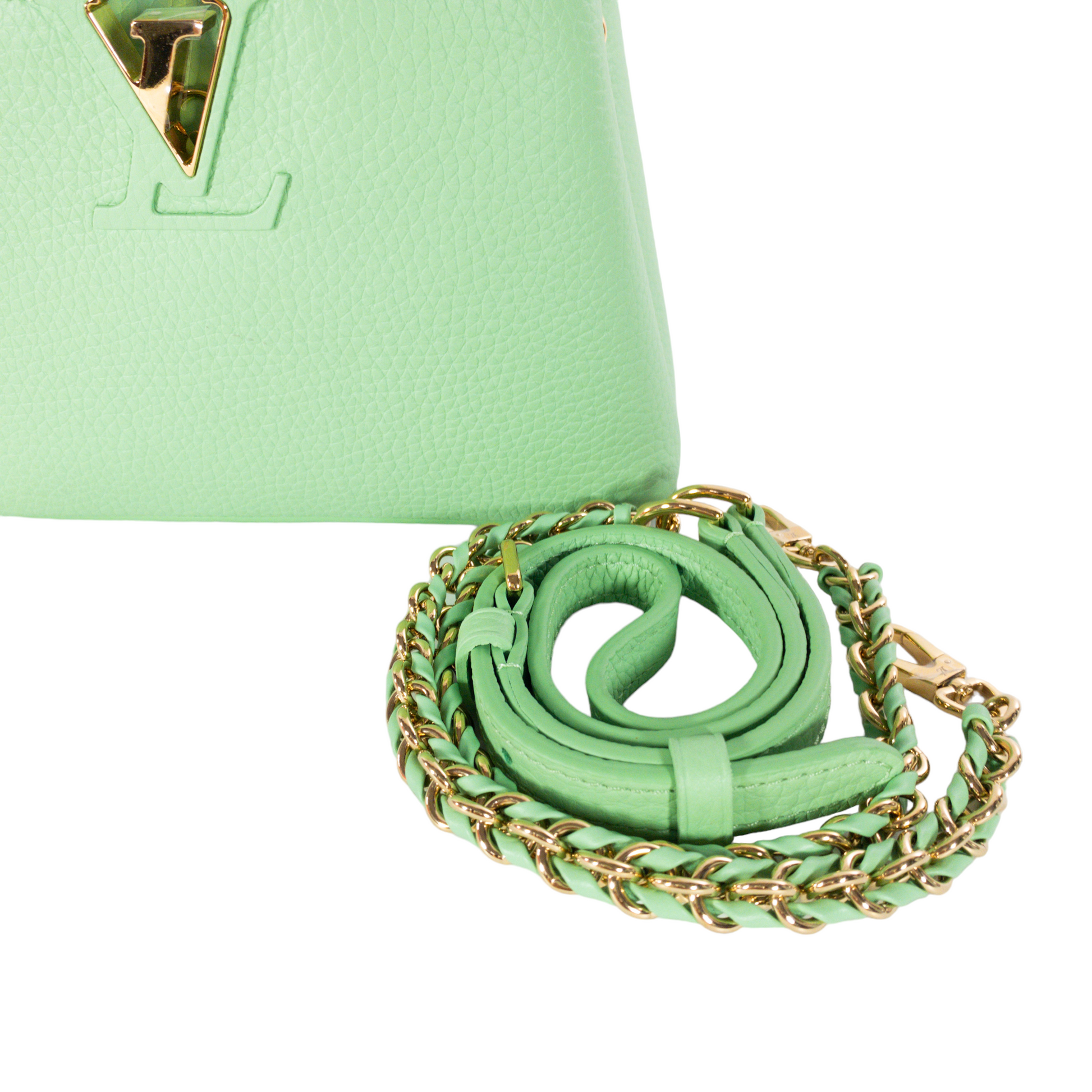 Louis Vuitton Mint Green Mini Cappucine – Consign of the Times ™ Louis Vuitton Mint Green Mini Cappucine – Consign of the Times ™