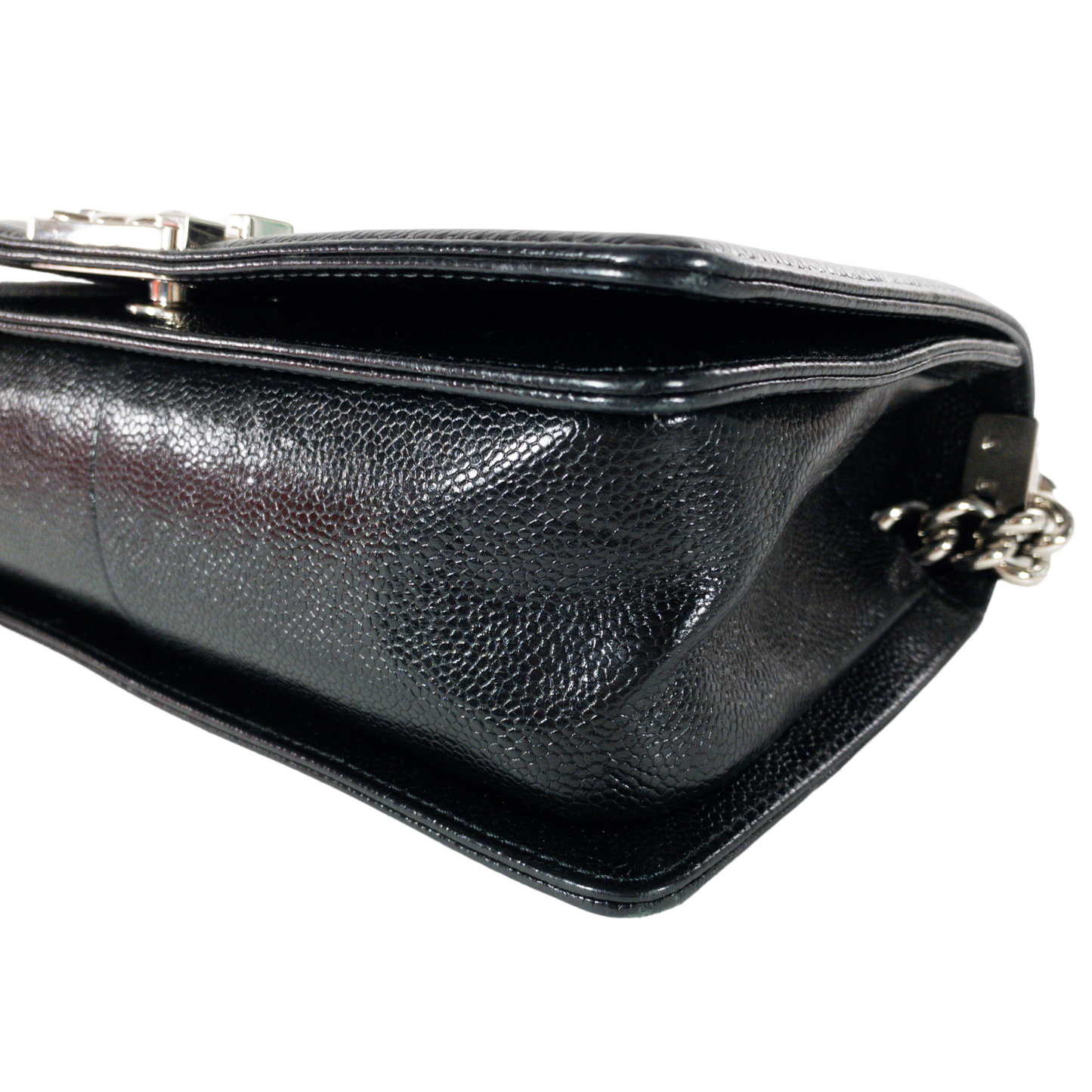 Chanel Black Caviar Medium Boy Bag SHW
