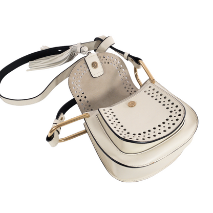 Chloe Mini Ivory Hudson Tassel Bag