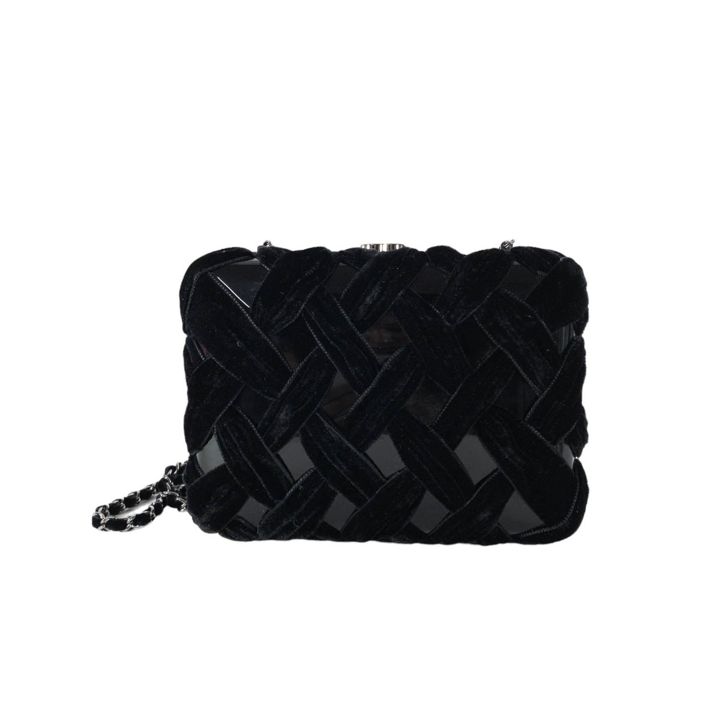 Chanel Velvet/Resin Minaudière w Chain