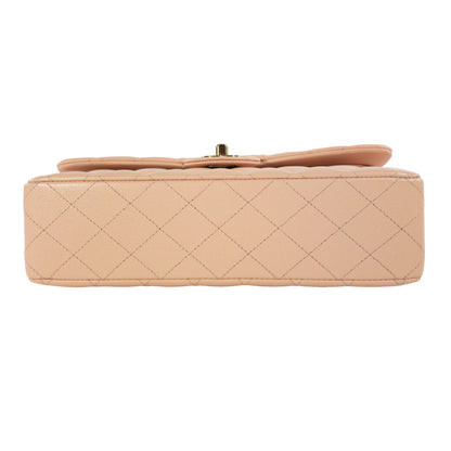 Chanel Peach Caviar Medium Flap GHW