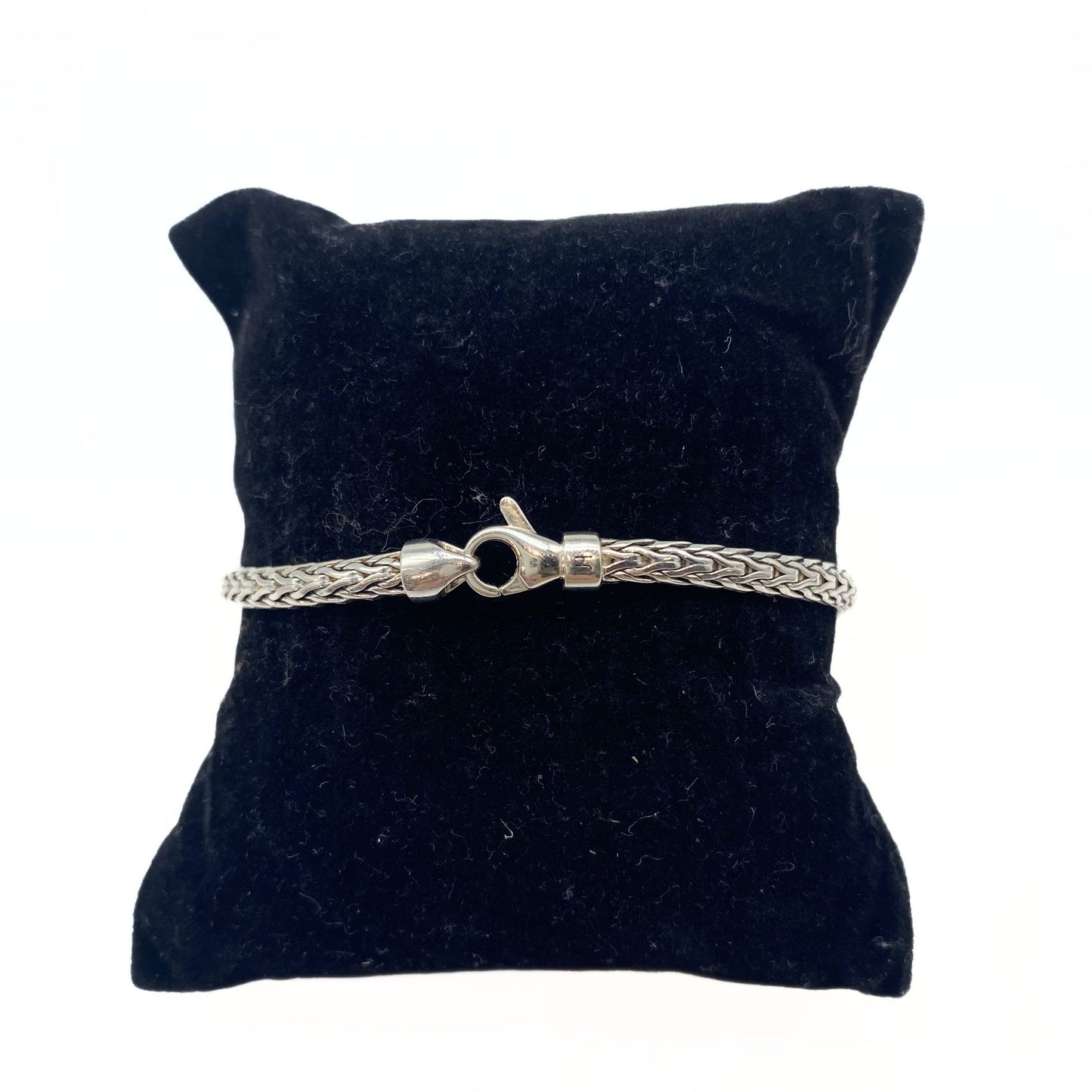 John Hardy Silver Woven Snake with Diamonds