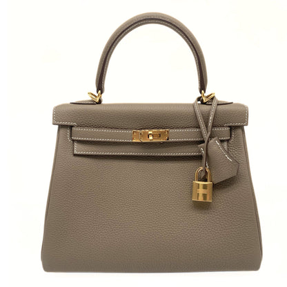 Hermes Kelly 25 Etoupe Togo Gold Hardware