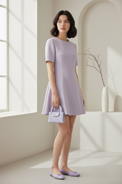 Chanel Small Kelly Lilac Calfskin Shopper