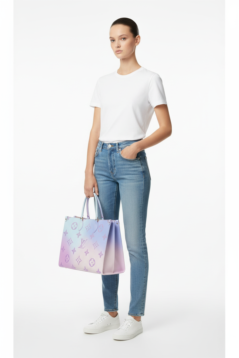 Louis Vuitton OnTheGo GM Sunrise on model