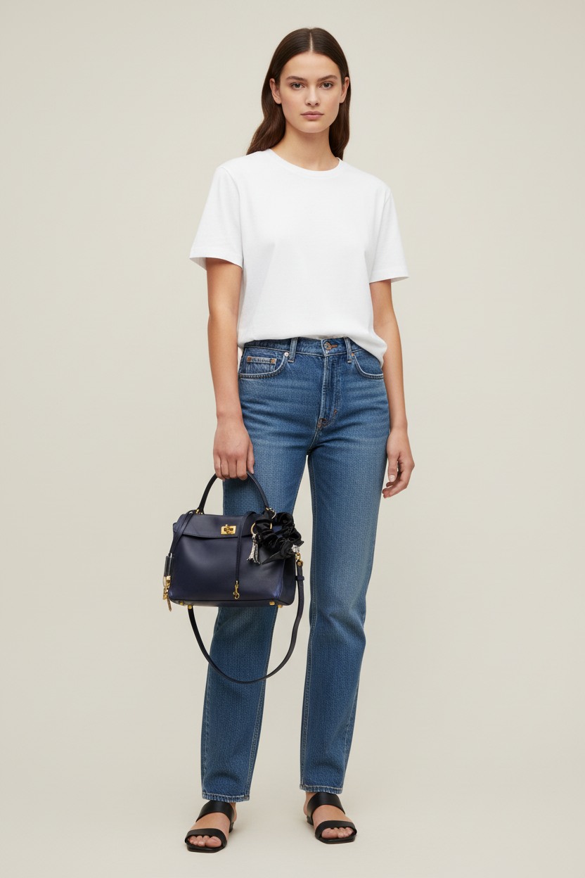 Model with Balenciaga Mini Rodeo - Balanced Size