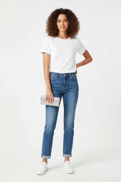 Model with hand-sized Judith Leiber Crystal Clutch