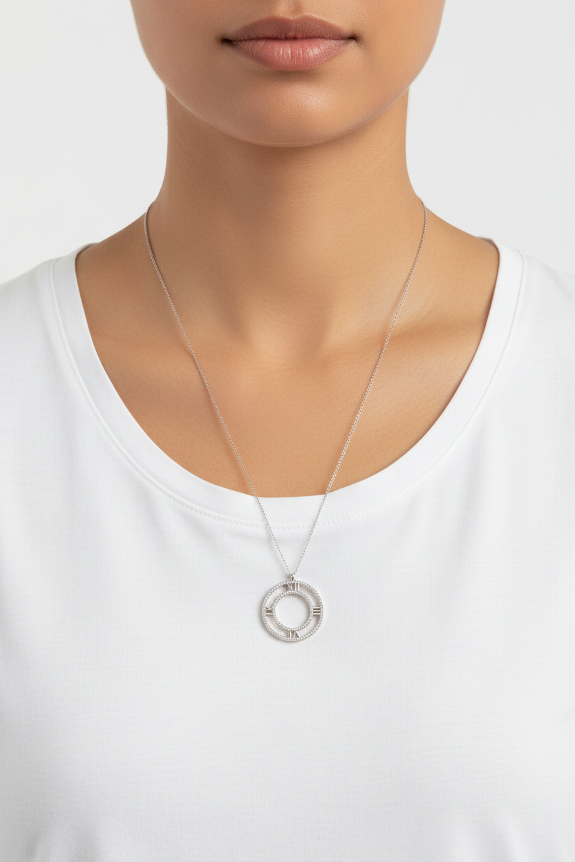 Necklace on woman