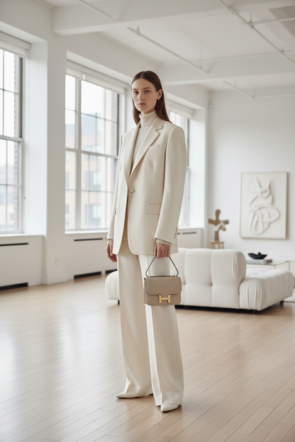 Hermès Constance 18 Craie Epsom Permabrass Hardware