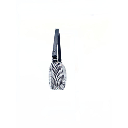 Prada Black Crystal Satin Triangle