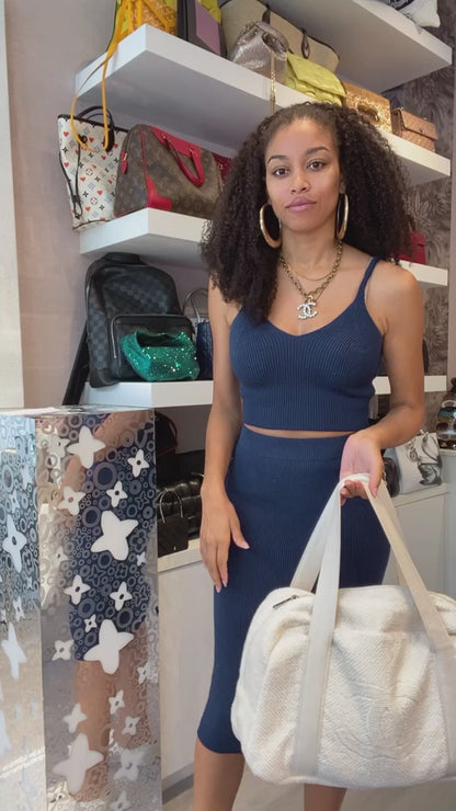 Chanel Cotton Terry Cloth  Beach Duffel w Towel