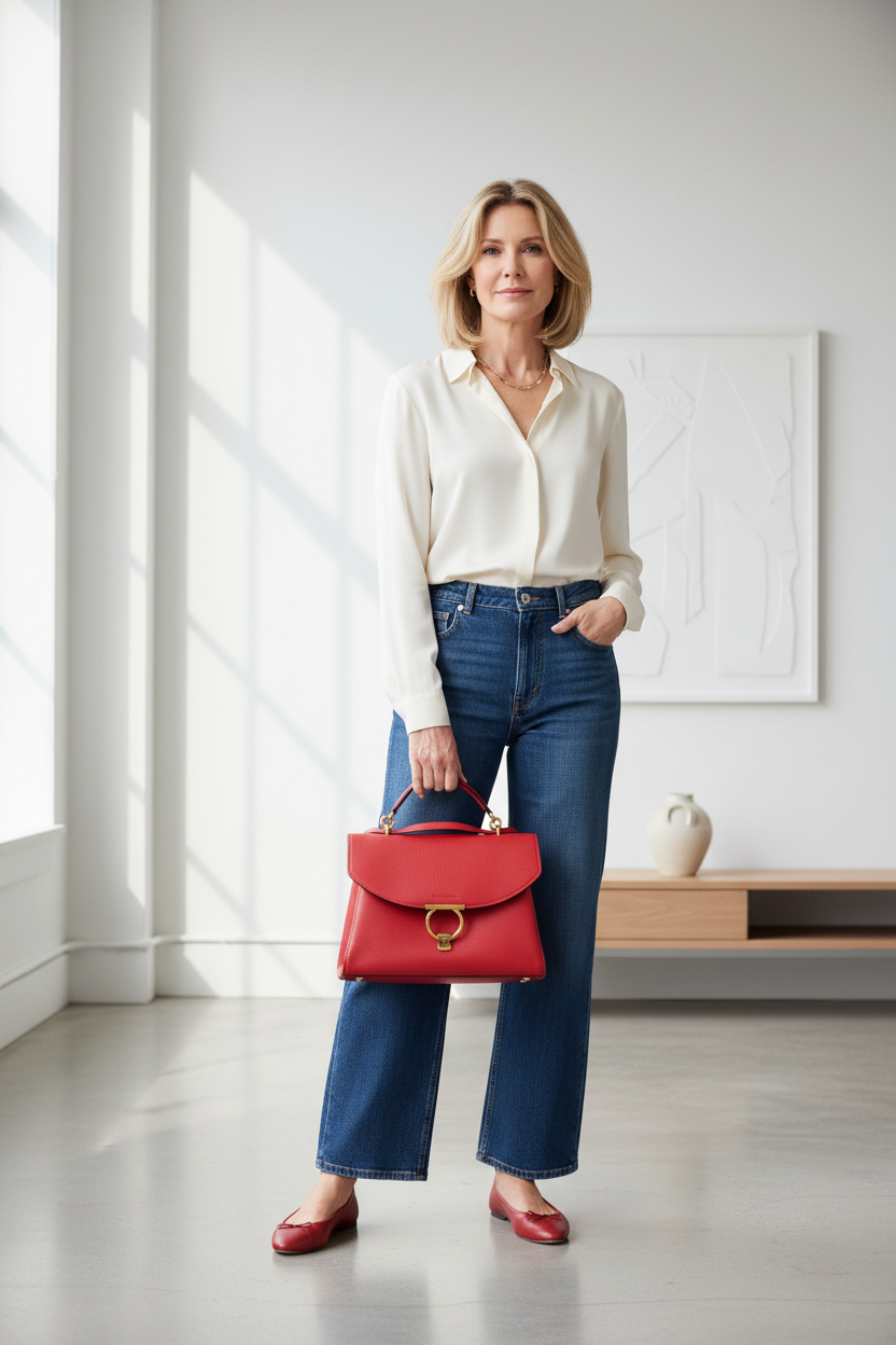 Salvatorre Ferragamo Gancini Top Handle Flap Bag